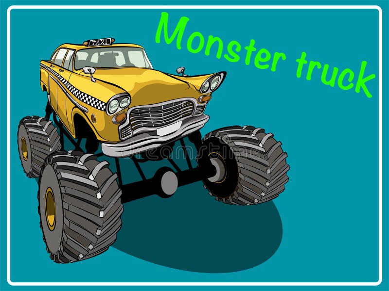 Monster truck de la historieta libre illustration Monster truck de la historieta libre illustration