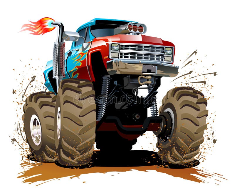 Monster truck de la historieta stock de ilustración