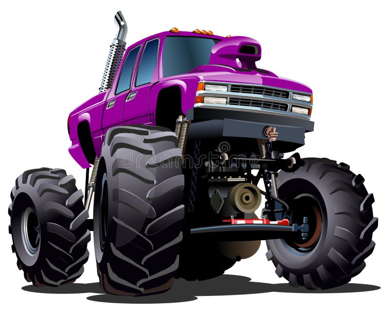 Monster truck de la historieta stock de ilustración