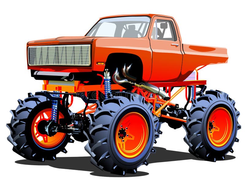 Monster truck de la historieta ilustración del vector Monster truck de la historieta ilustración del vector