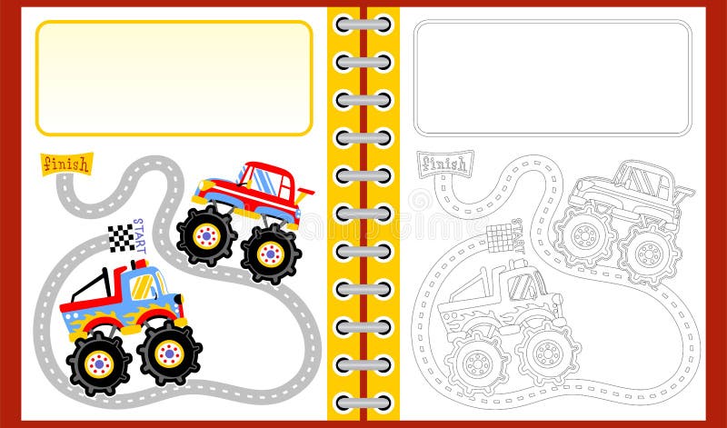 Livro Para Colorir Monster Trucks - Alegres