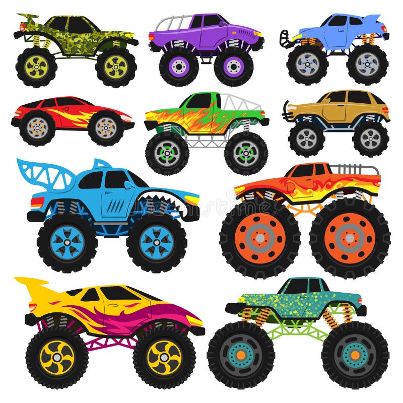 Cartoon Monster Truck Royalty Free SVG, Cliparts, Vectors, and Stock  Illustration. Image 30042068.