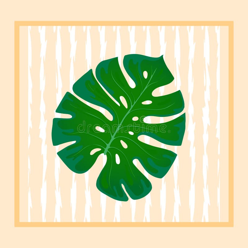 Monstera del follaje Elemento de la tendencia del diseño de hoja de palma en un fondo abstracto Plantas exóticas y caseras tropic stock de ilustración Monstera del follaje Elemento de la tendencia del diseño de hoja de palma en un fondo abstracto Plantas exóticas y caseras tropic stock de ilustración