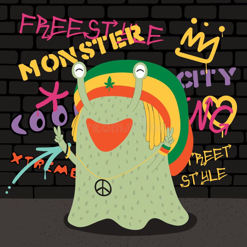 Rasta Drole Illustration Stock Illustration Du Musicien