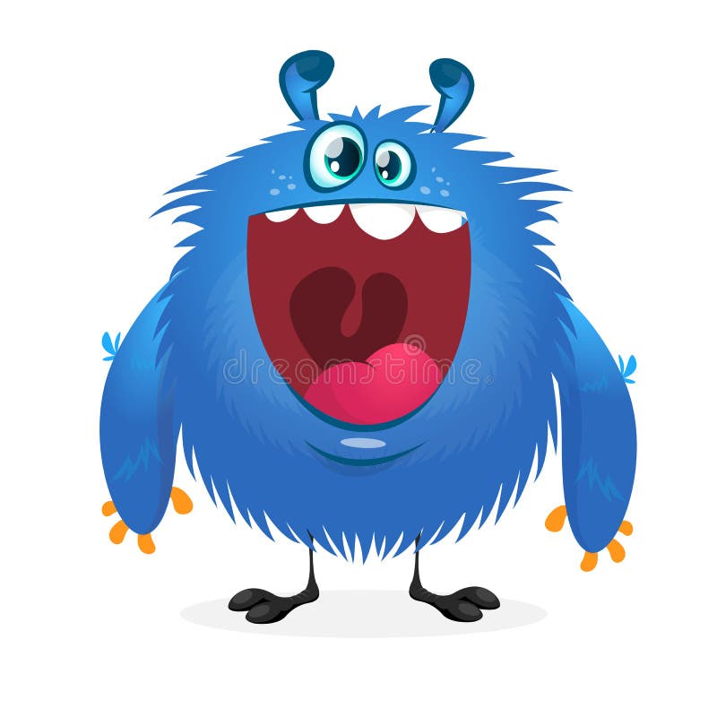 Monstro com fome dos desenhos animados ilustração stock Monstro com fome dos desenhos animados ilustração stock