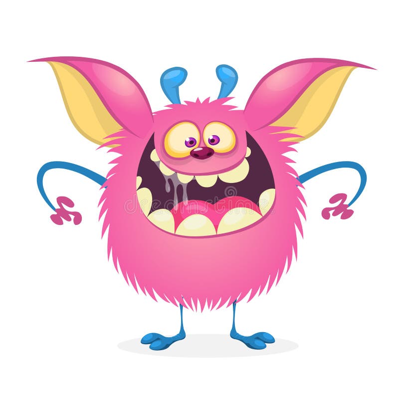 Monstro feliz dos desenhos animados ilustração stock Monstro feliz dos desenhos animados ilustração stock