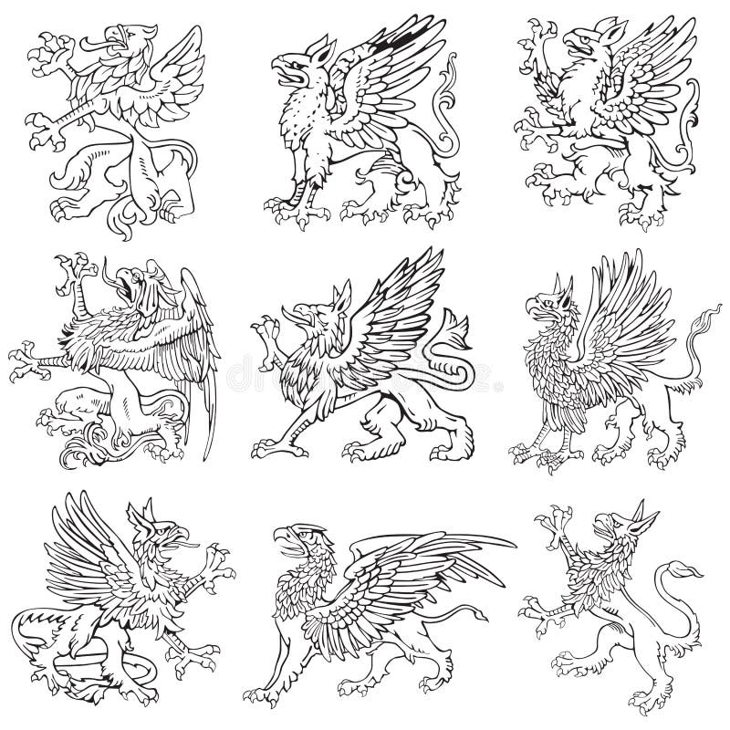 Monstros heráldicos vol. V ilustração do vetor
