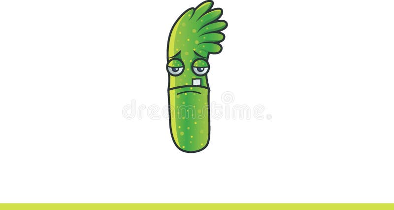 Monstro verde bonito comprimido ilustração stock