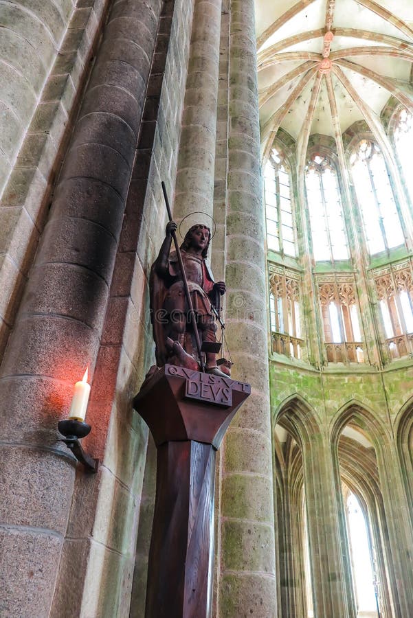 Mont Saint Michel, Francia - 8 settembre 2016, abbazia del benedettino immagine stock libera da diritti Mont Saint Michel, Francia - 8 settembre 2016, abbazia del benedettino immagine stock libera da diritti
