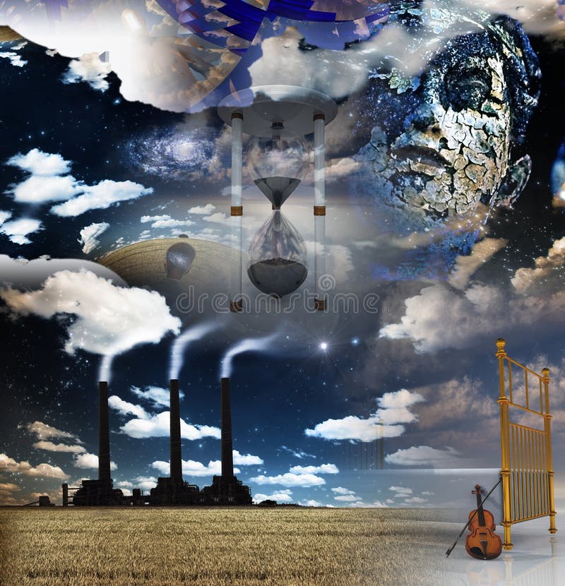 Montage artistique surréaliste illustration stock Montage artistique surréaliste illustration stock