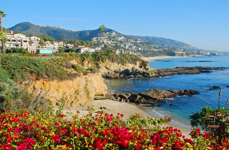 Montagen och stränderna i Laguna Beach, Kalifornien arkivfoto Montagen och stränderna i Laguna Beach, Kalifornien arkivfoto