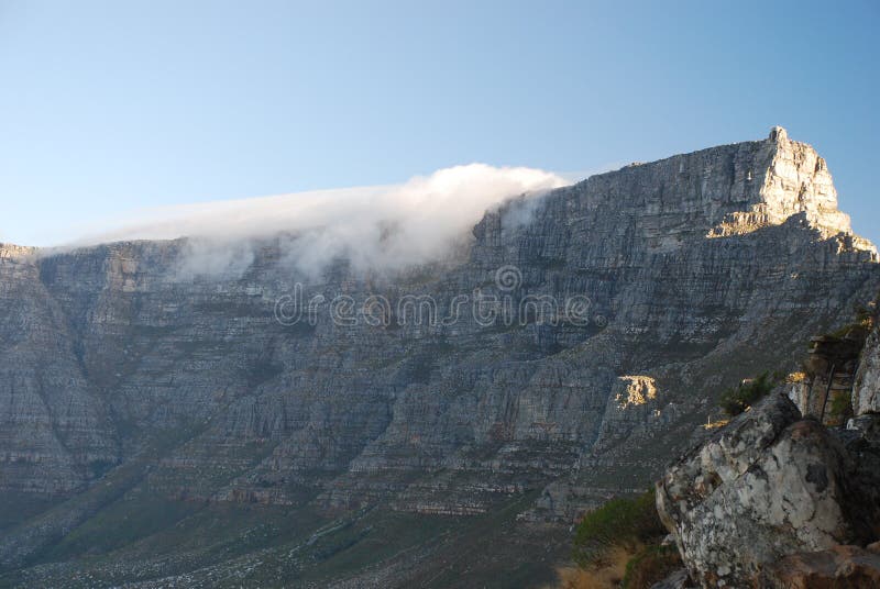 Montagna della Tabella. Cape Town, la Provincia del Capo Occidentale, Sudafrica fotografie stock libere da diritti Montagna della Tabella. Cape Town, la Provincia del Capo Occidentale, Sudafrica fotografie stock libere da diritti
