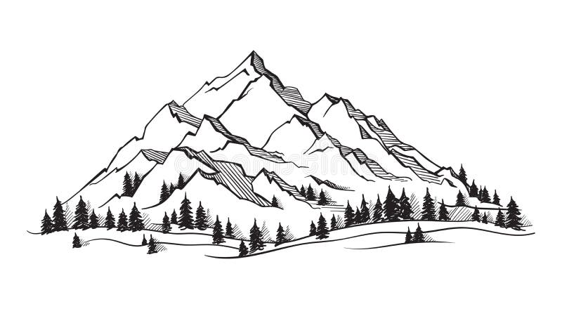 Montagna di vettore con struttura illustrazione vettoriale Montagna di vettore con struttura illustrazione vettoriale