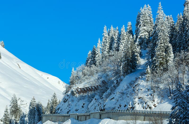 Montagne Autriche, Tyrol d'hiver photographie stock libre de droits Montagne Autriche, Tyrol d'hiver photographie stock libre de droits