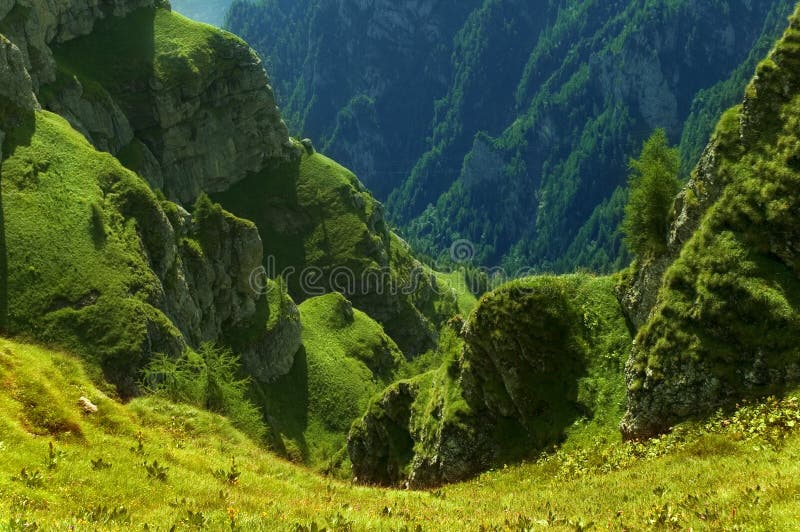 Montagne rumene immagini stock Montagne rumene immagini stock