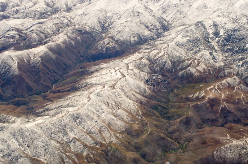 Montagnes d'atlas de l'avion photos stock Montagnes d'atlas de l'avion photos stock