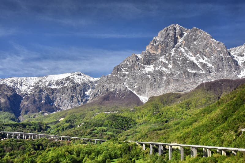 Montagnes de Sasso de mamie en l'Abruzzo images stock Montagnes de Sasso de mamie en l'Abruzzo images stock