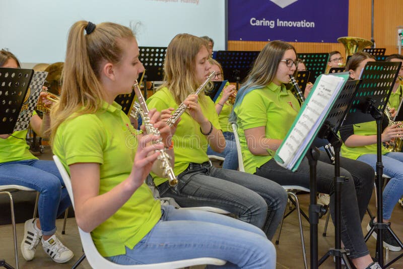 Montagnola, Switzerland - 13 May 2019: concert performed by young people at Montagnola on Switzerland