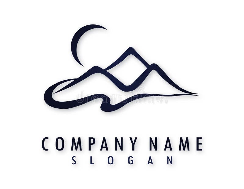 Mountains logo on white background