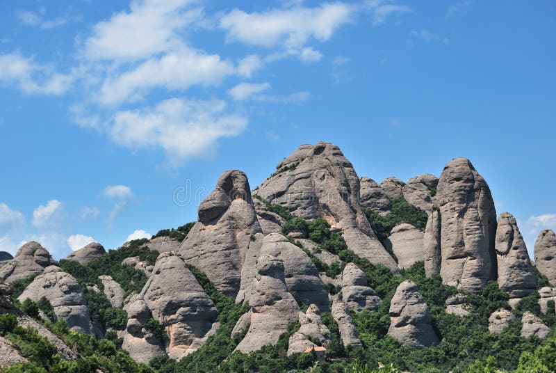 O monte de Montserrat fotografia de stock royalty free