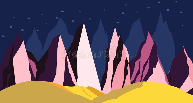Montanhas da paisagem do espaço em um planeta distante ilustração royalty free Montanhas da paisagem do espaço em um planeta distante ilustração royalty free