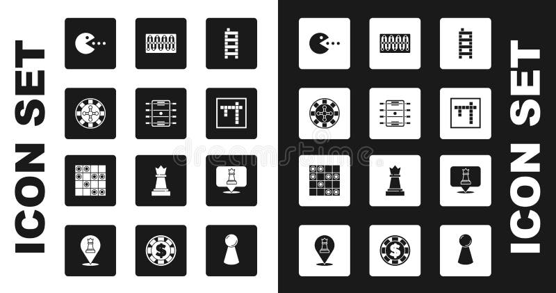 ícone De Peças De Mahjong Brancas Isolado Com Sombra Longa. Emoji