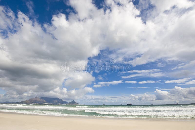 Wide angle shot of Table Mountain from Blouberg Strand. Wide angle shot of Table Mountain from Blouberg Strand.