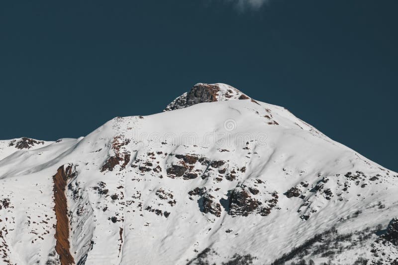 Montañas de invierno de Krasnaya Polyana imágenes de archivo libres de regalías