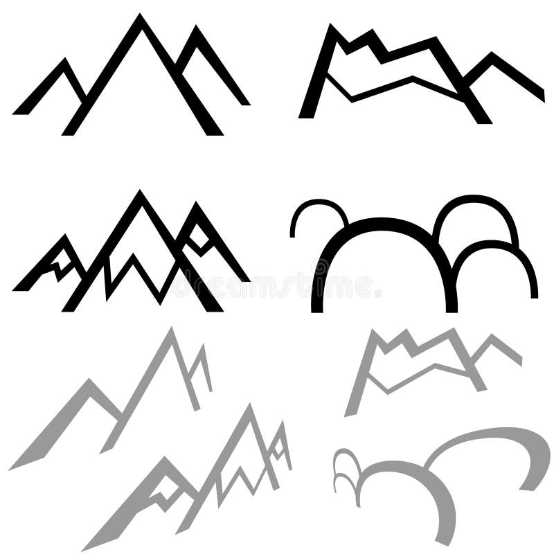 Montañas simples ilustración del vector Montañas simples ilustración del vector