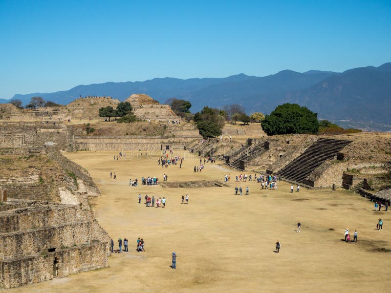 Monte Alban, Oaxaca, Mexico, South America: [Biggest ruins of ancient Zapotec city at the top stock image Monte Alban, Oaxaca, Mexico, South America: [Biggest ruins of ancient Zapotec city at the top stock image