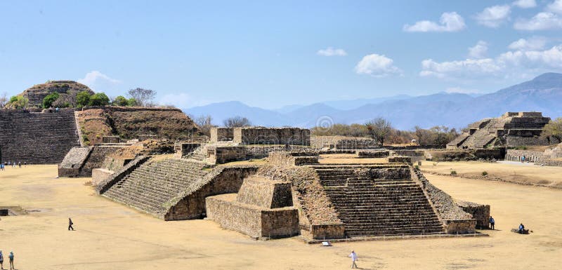 Monte Alban Pyramids stock photos