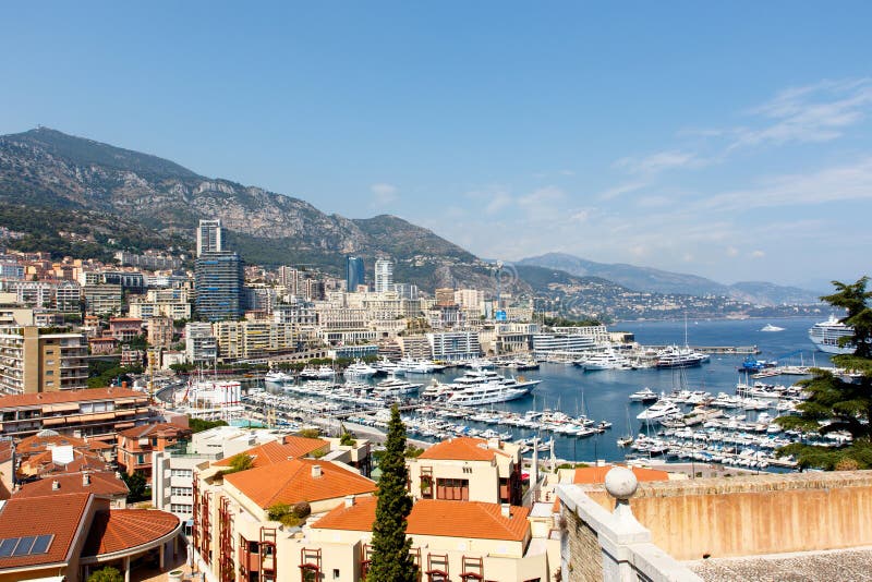 Monte Carlo harbor, Monaco stock photo. Image of terrain - 71828172