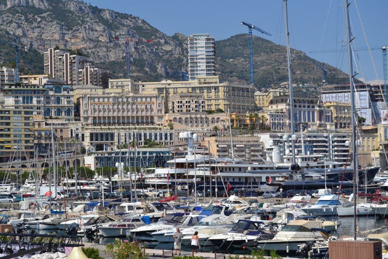 Monte Carlo is the Main Resort Area of Monaco. Editorial Stock Photo