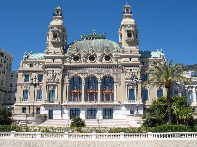 Garnier's opera house design in Monaco Monte-Carlo. Garnier's opera house design in Monaco Monte-Carlo