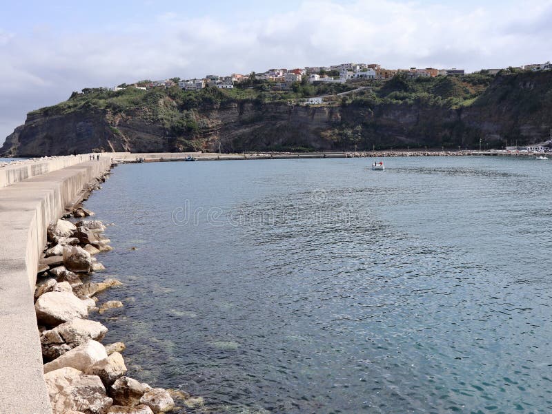Monte Di Procida Panorama Dal Molo Sopraflutto Di Acquamorta Stock Photo Image of fishermen