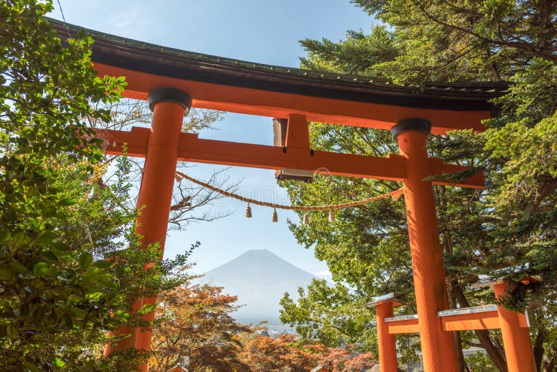 Mount Fuji and Torii Gate  Japan. Mount Fuji and Torii Gate  Japan