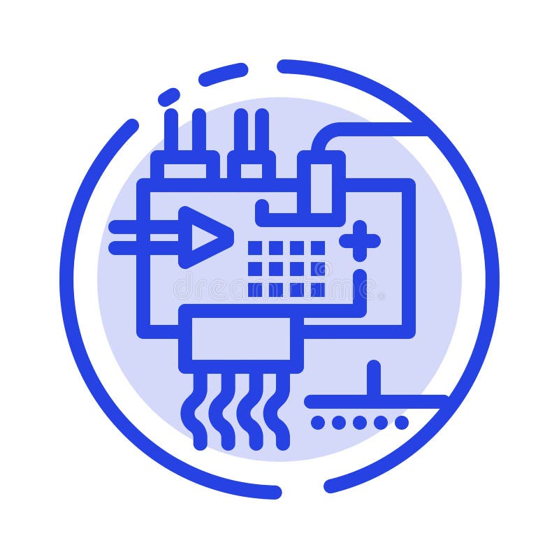 Monte, modifique para requisitos particulares, electrónica, ingeniería, línea de puntos azul línea icono de las piezas libre illustration Monte, modifique para requisitos particulares, electrónica, ingeniería, línea de puntos azul línea icono de las piezas libre illustration