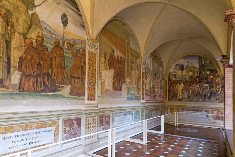 The Benedictine Monte Oliveto Abbey in Tuscany, Italy. The Benedictine Monte Oliveto Abbey in Tuscany, Italy