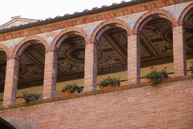 The Benedictine Monte Oliveto Abbey in Tuscany, Italy. The Benedictine Monte Oliveto Abbey in Tuscany, Italy