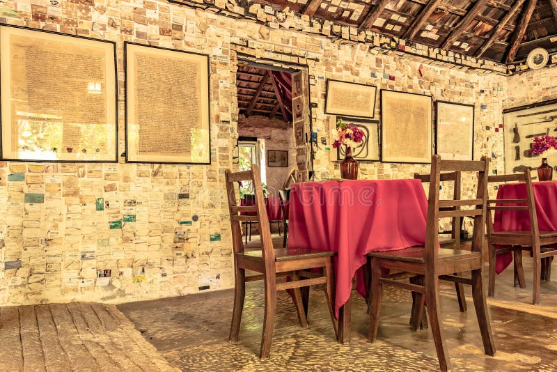 Vintage decor restaurant at the Greenwood Great House Antique Museum in Montego Bay, Jamaica. royalty free stock image Vintage decor restaurant at the Greenwood Great House Antique Museum in Montego Bay, Jamaica. royalty free stock image