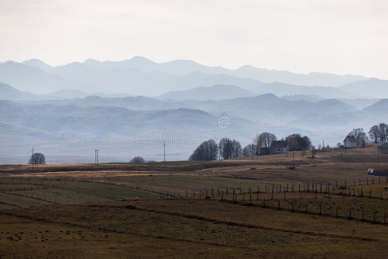 Montenegro Paisagem da montanha fotografia de stock