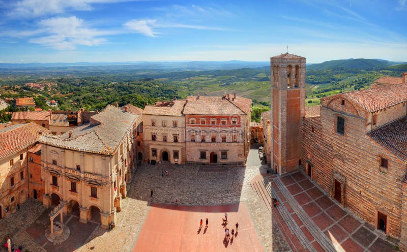 Montepulciano town panorama in Tuscany, Italy royalty free stock photo Montepulciano town panorama in Tuscany, Italy royalty free stock photo