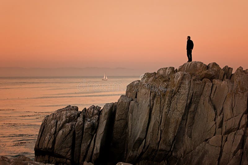 Monterey California, Lovers Point sunset scene. Monterey California, Lovers Point sunset scene