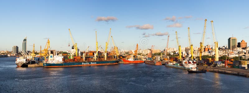 The Port of Montevideo, Uruguay. Editorial Image - Image of district,  pacific: 111821860