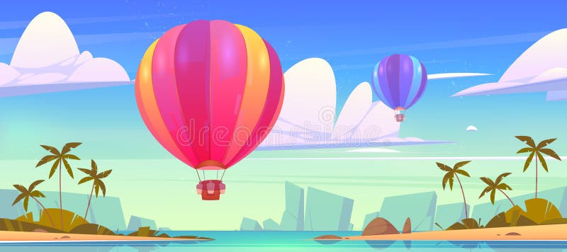 Paysage De Montgolfières Plusieurs Ballons Volant Du Ciel Au