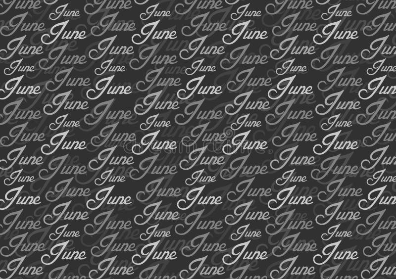 Month of June text pattern wallpaper vector illustration