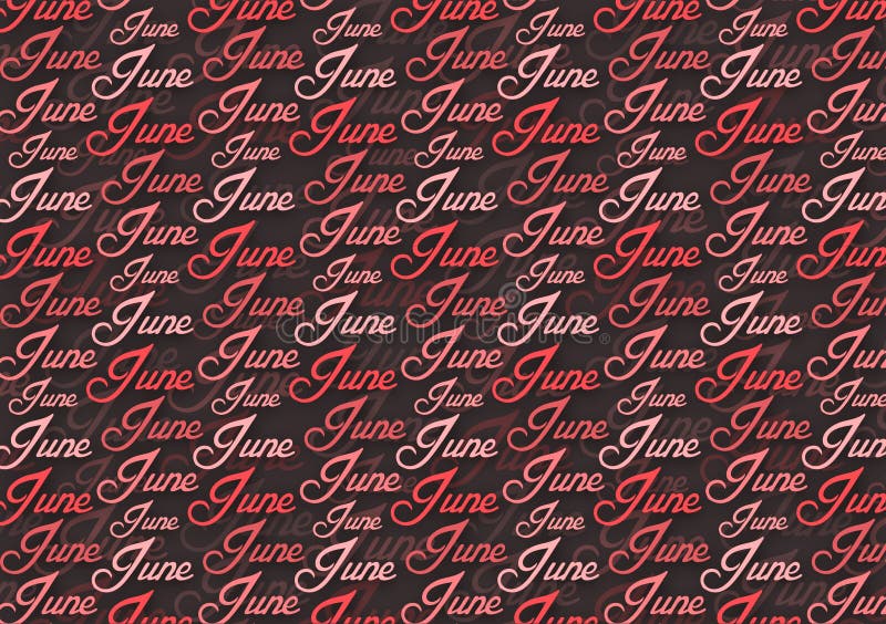 Month of June text pattern wallpaper royalty free illustration