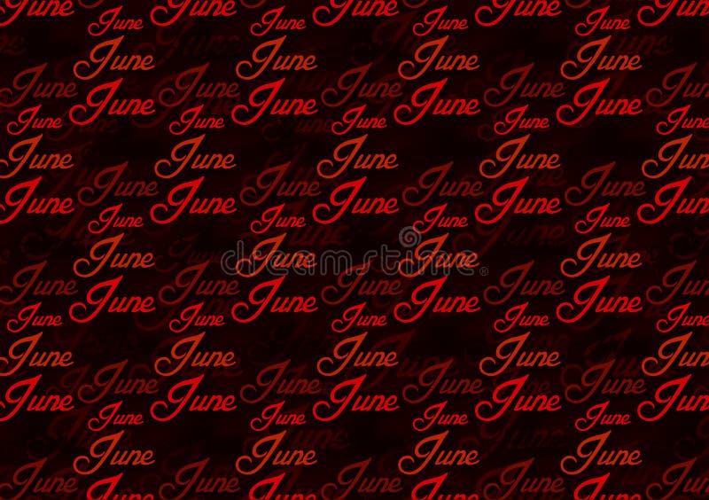 Month of June text pattern wallpaper vector illustration