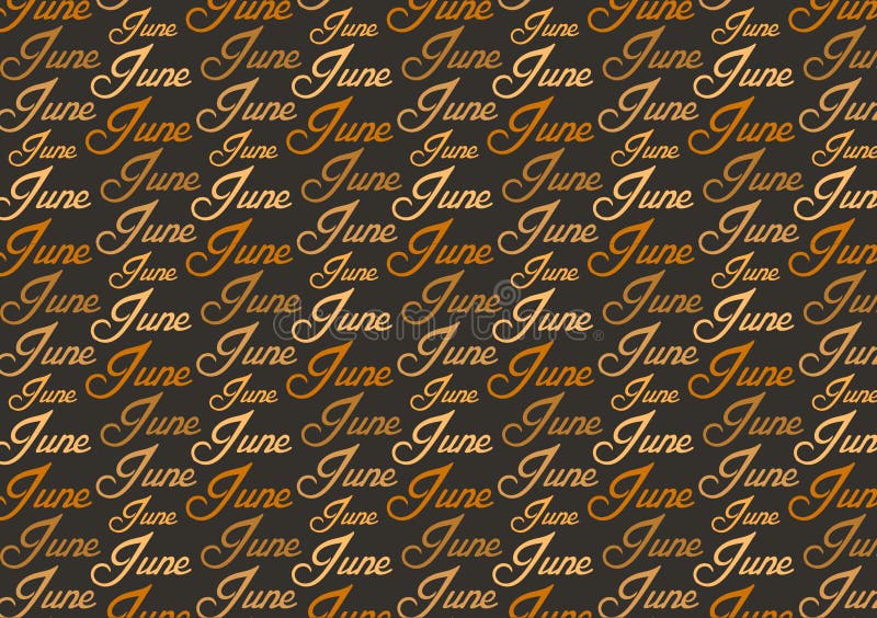 Month of June text pattern wallpaper vector illustration