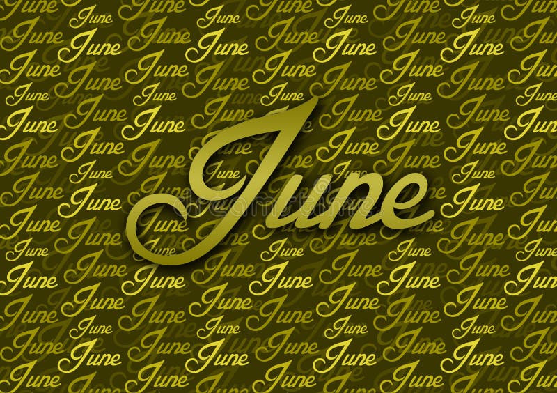 Month of June text pattern wallpaper vector illustration